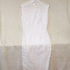 White sleeveless dress